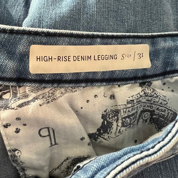 Anthro Pilcro and the Letterpress High Rise Denim Leggings 31 - Picture 3 of 6
